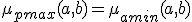 \mu_{pmax}(a,b) = \mu_{amin}(a,b)